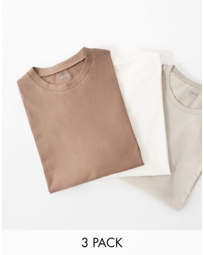 ASOS 3 Pack Long Sleeve Oversized T-shirts - White