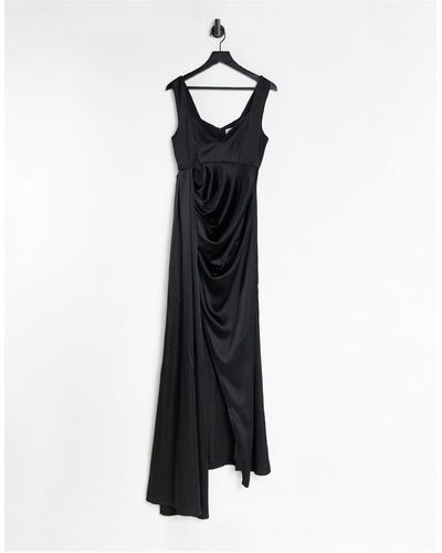 Yaura Sweetheart Midaxi Dress - Black