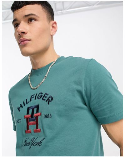Tommy Hilfiger T-shirt con grafica del logo - Blu
