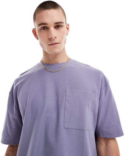 ASOS Relaxed Fit Boucle T-shirt - Purple