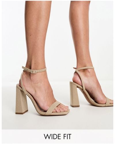 ASOS – wide fit – nora – dezente sandalen mit blockabsatz - Mehrfarbig