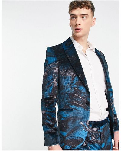 Twisted Tailor Oil slick - giacca da abito - Blu