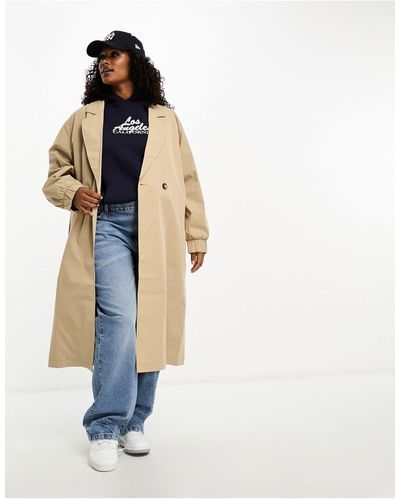 Noisy May Trench oversize color crema - Bianco