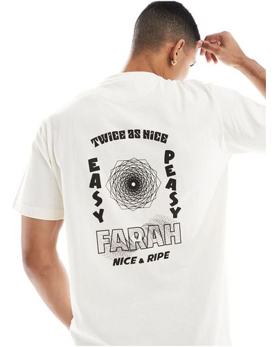 Farah Camiseta blanca con estampado en la espalda moore - Blanco