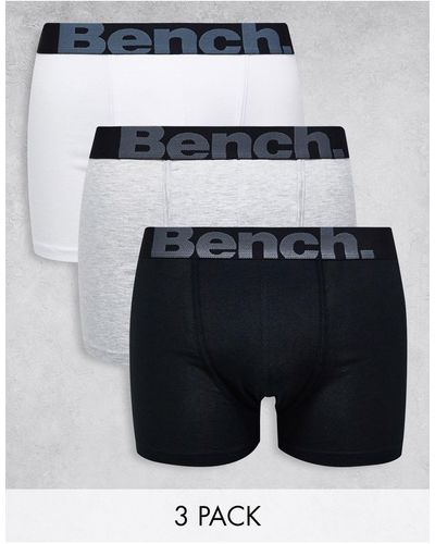 Bench Set Van 3 Boxershorts Met Logo Op - Wit