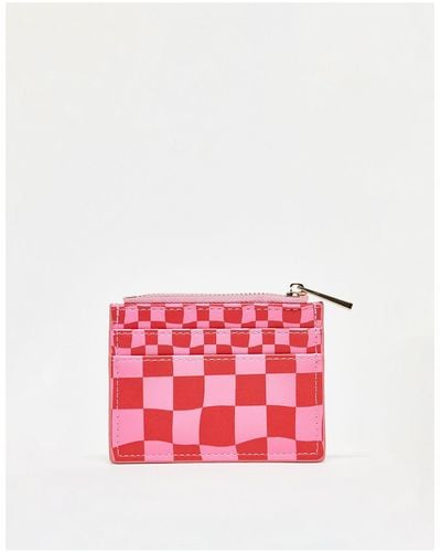 ASOS Checkerboard Cardholder - Red