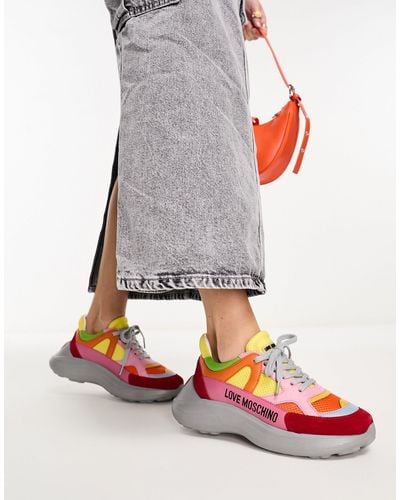 Love Moschino Panelled Chunky Trainers - Grey