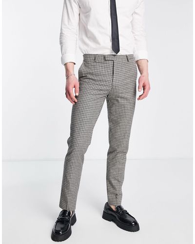 Twisted Tailor Pudwill Slim Fit Suit Pants - Grey