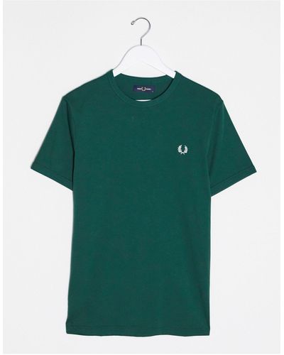 Fred Perry T-shirt à bords contrastés - Vert