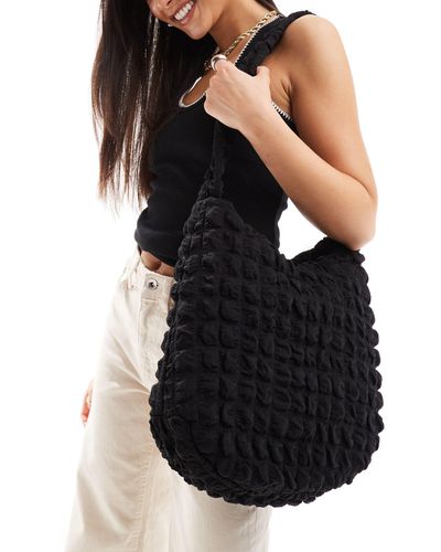 Pull&Bear Bubble Shoulder Bag - Black