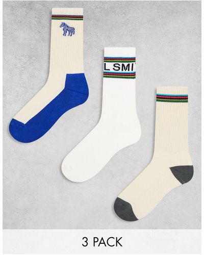 PS by Paul Smith Paul Smith 3 Pack Socks - White