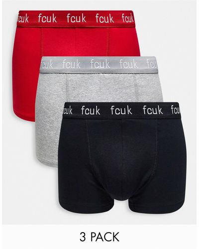 French Connection – 3er-pack boxershorts - Rot