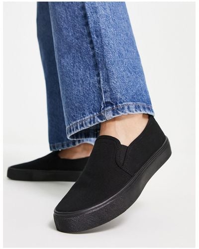 ASOS Dotty - scarpe di tela senza lacci nere - Nero