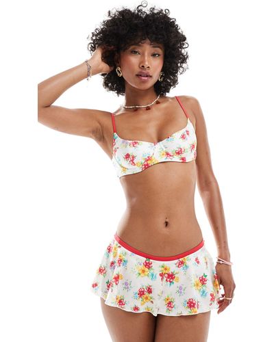 Frankie's Bikinis Premium Izabella Satin Bikini Bottom - White
