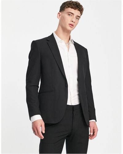 River Island Super Skinny Suit Jacket - Black