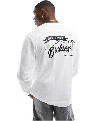 Dickies Dighton Long Sleeve T-shirt With Left Chest Logo - White
