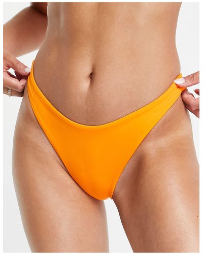 Weekday High Leg Bikini Bottom - Orange