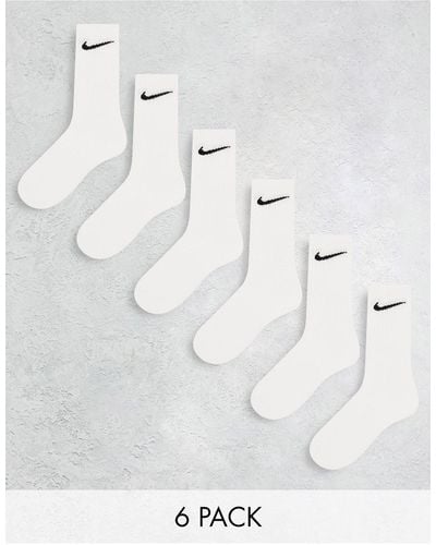 Nike 6 Pack Everyday Cushioned Socks - White