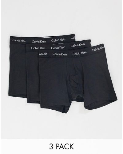 Calvin Klein 3-pack Boxer Briefs With Logo Waistband - Blue