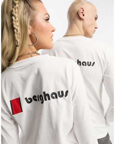 Berghaus Unisex Heritage Long Sleeve Top With Back Print Logo T-shirt - Natural