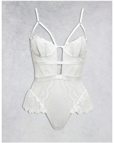 Ann Summers Sophistiacted - body aperto - Bianco