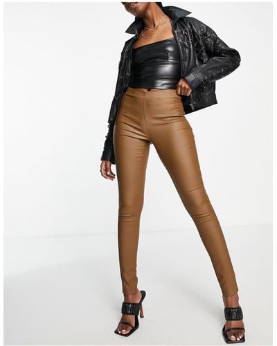 Object Coated legging - Brown