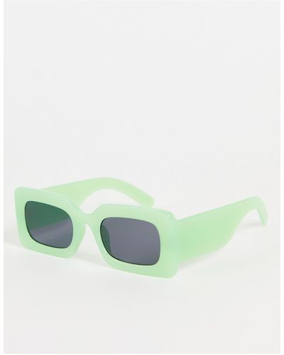 Monki Rectangular Sunglasses - Green