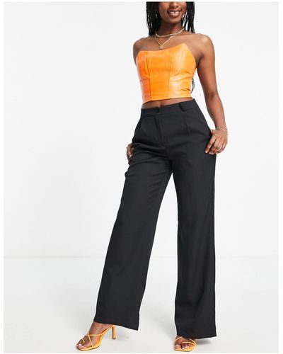 Trendyol Wide Leg Trousers - Black