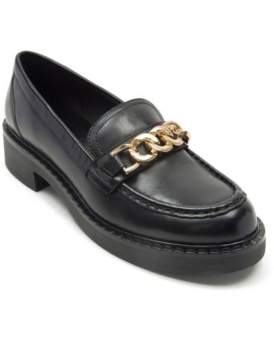 OFF THE HOOK Hampton Slip-on Loafer Leather Shoes - Black