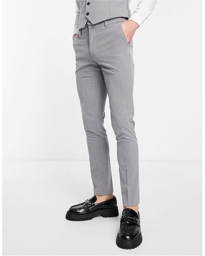 New Look Super Skinny Suit Trouser - Gray