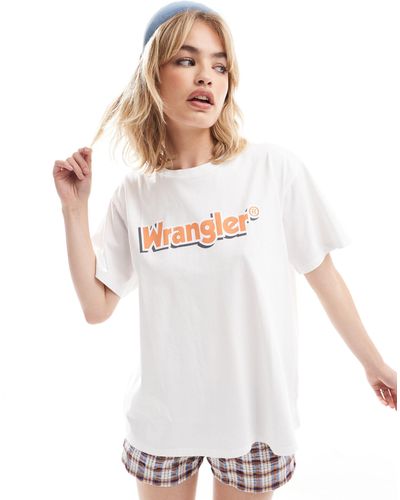 Wrangler – girlfriend-t-shirt - Weiß