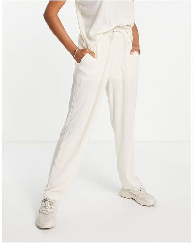 adidas Originals Pantalones plisados contempo - Blanco