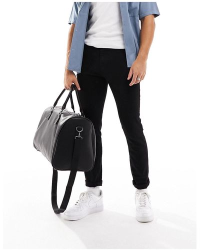 ASOS – elegante reisetasche aus kunstleder - Schwarz