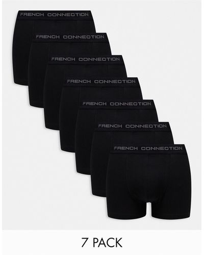 French Connection 7 Pack Trunks - Black