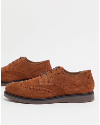 H by Hudson Zapatos oxford en ante color calverston - Marrón