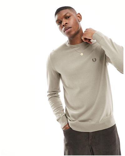 Fred Perry Classic Crew Neck Jumper - Grey