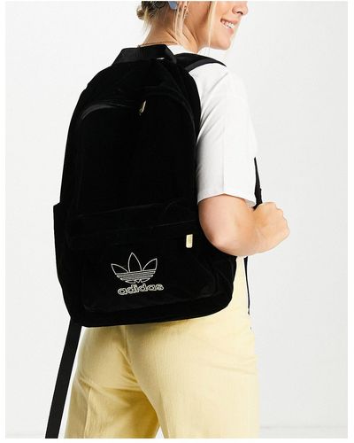 adidas Originals Adicolor Velvet Backpack - Black