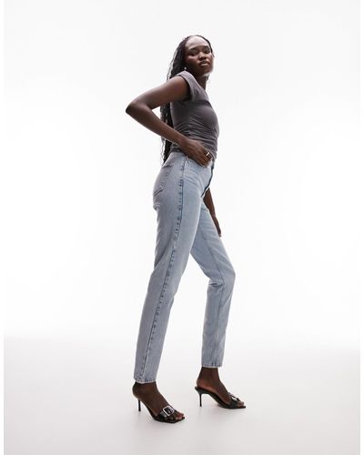 TOPSHOP Bleach Mom Jeans - White