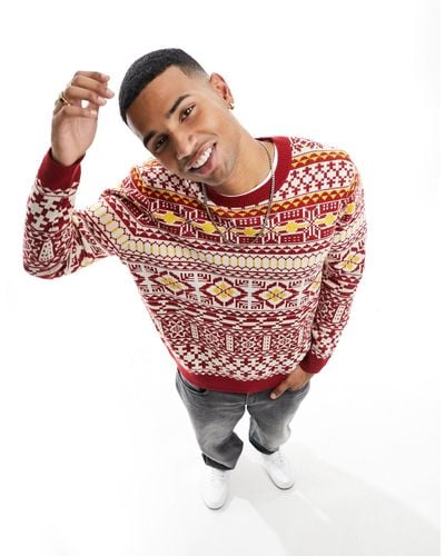 ASOS Knitted Christmas Sweater - Red