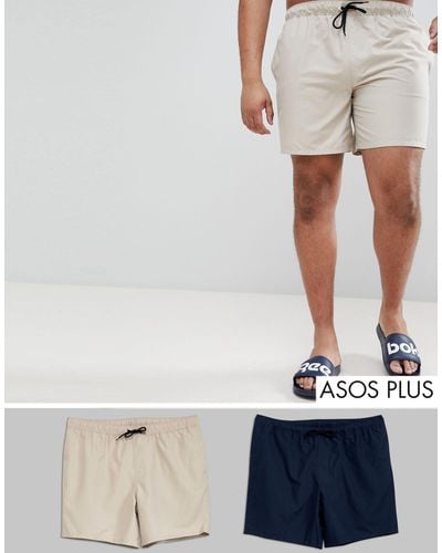 ASOS Plus Swim Shorts 2 Pack - Multicolor