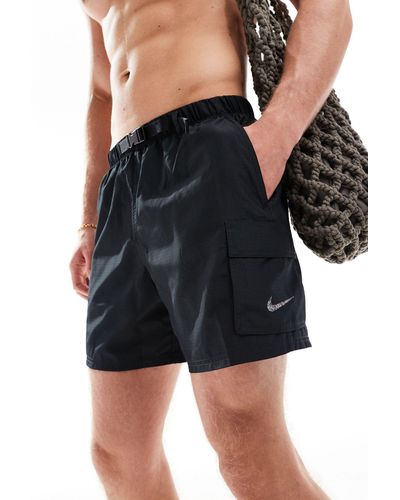Nike Voyage - pantaloncini da bagno stile volley da 5" neri - Nero