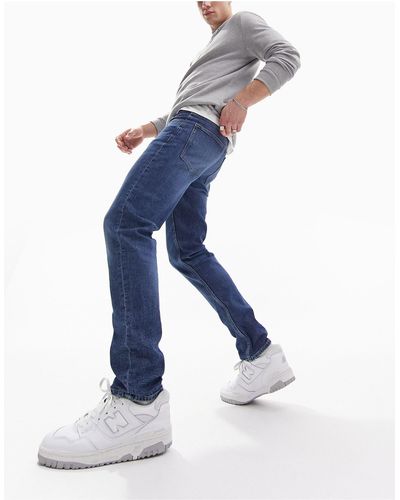 ASOS Jeans slim medio slavato - Blu