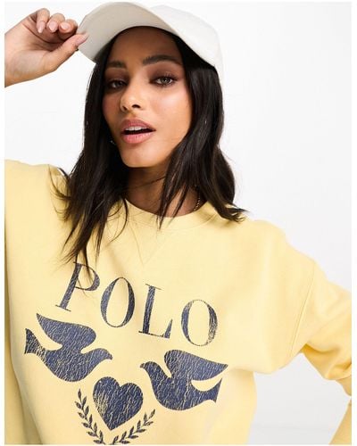 Polo Ralph Lauren Sweatshirt Met Logo Op - Geel