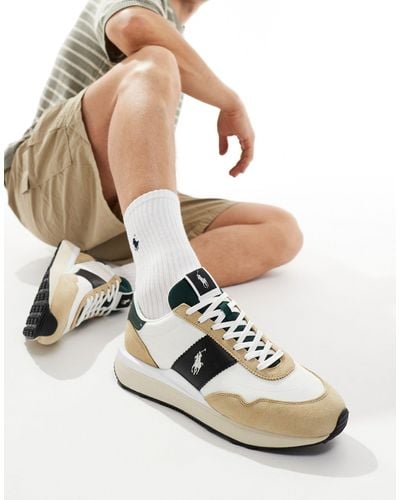 Polo Ralph Lauren – train '89 – sneaker aus wildledermix - Weiß