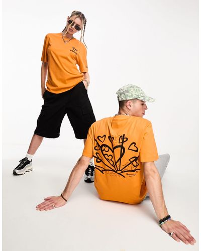Collusion Unisex - t-shirt motif britto sous licence - Orange