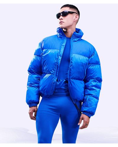 ASOS 4505 Boxy Puffer Ski Jacket - Blue