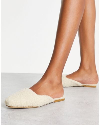 Glamorous Mule House Slippers - Natural