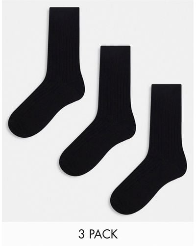 Weekday Noah - confezione da 3 paia di calzini neri - Nero