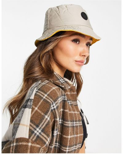 French Connection Reversible Nylon Bucket Hat - Natural
