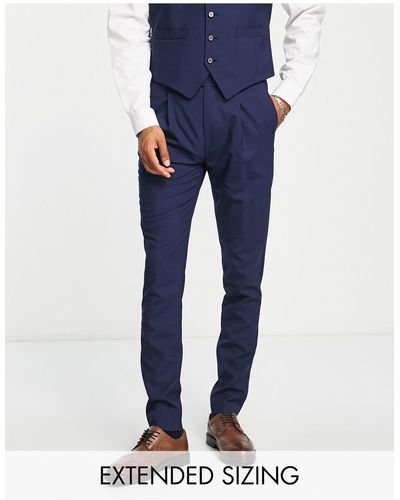 Noak Pantaloni da abito premium skinny - Blu